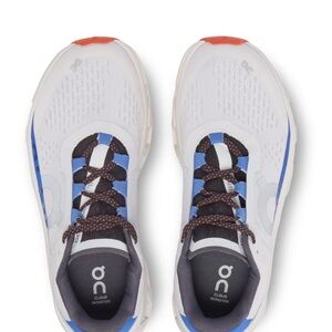 On Running Cloud Monster Shoes - White and Blue, women’s 9.